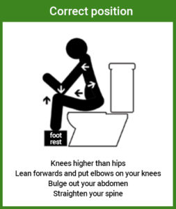 Correct toilet Position Diagram